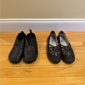Two Pairs (Jambu & JBU) Black Comfort Shoes In Size 6.5M (New w/o Box)